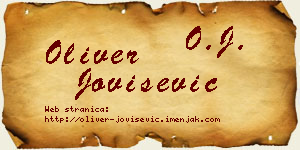 Oliver Jovišević vizit kartica